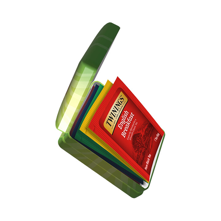 boîte de sachets de thé twinings pour le voyage - vert