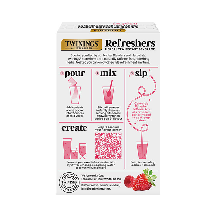 rafraîchissants à la fraise et à la framboise - 5ct