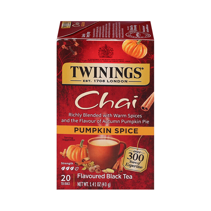 chai à la citrouille et aux épices - 20ct